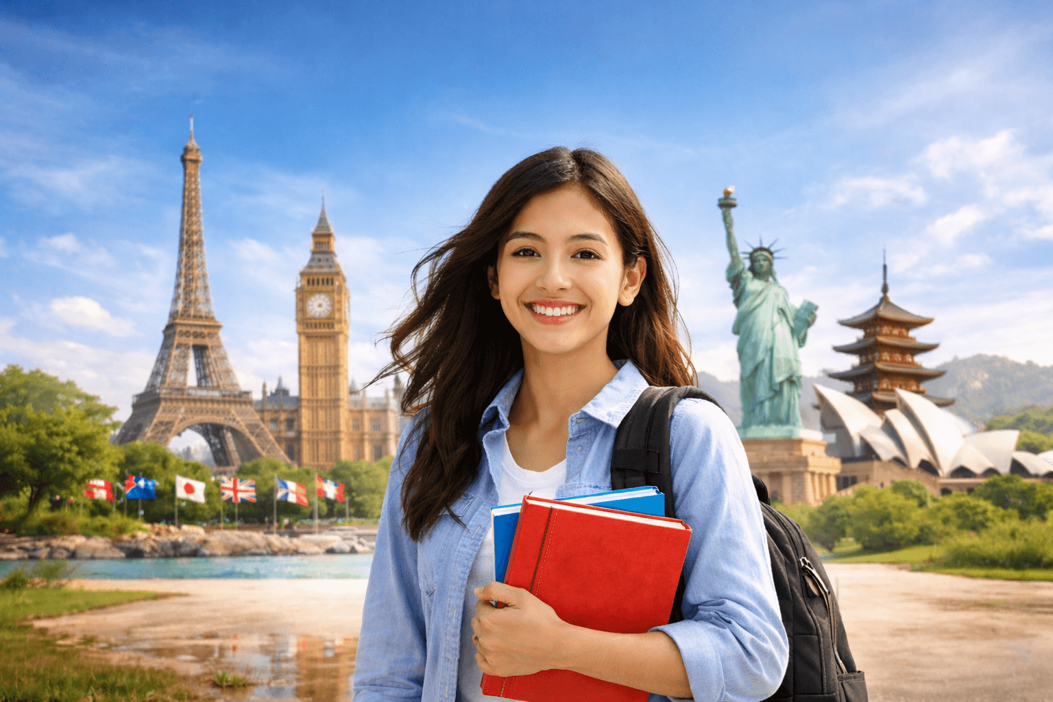 Student ready to study abroad